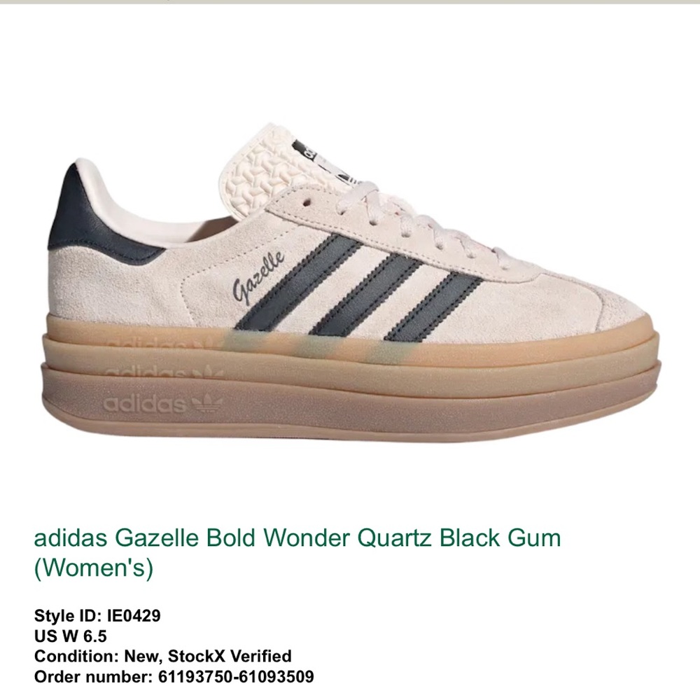 Adidas Women’s Gazelle Bold (Wonder Quartz/Core Black/Gum)